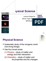 Physical Science: Lecture Notes For Senior High School MNHS-Annex