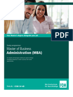 Master of Business: Administration (MBA)