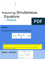 Lesson 1 Solving Simultaneous Equations: Textbook