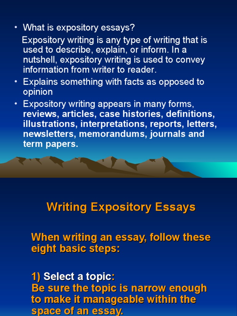 Expository Essay Writing Guide | PDF