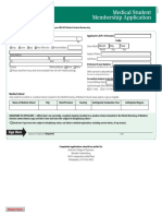 Medical Student Membership Application