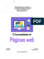 Funcionalidades Pagina Web