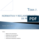 Presentación Clase - TEMA 7. Normativa y Reglamentación de Proyectos