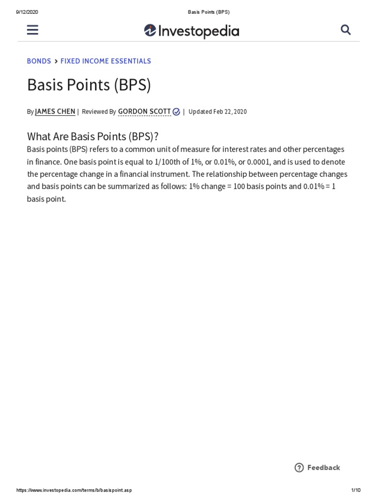 Finance Pros: Understanding BPS | PDF | Basis Point | Bond Duration