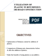 Utilization of Waste Plastic in Bituminous Mixes For Road Construction