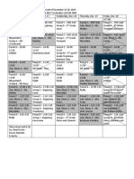 Lesson Schedule For December 16 2019