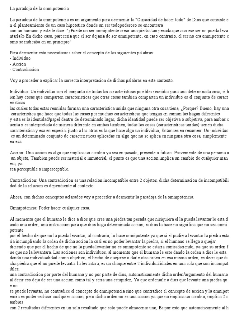 Incoherencias de La Paradoja de La