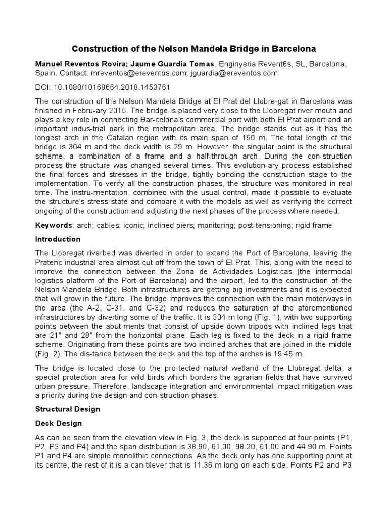 Construction of Nelson Mandela Bridge | PDF | Deep Foundation ...