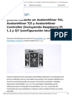 ¿Cómo Conecto Un AvalonMiner 741, AvalonMiner 721 y AvalonMiner Controller (Incluyendo Raspberry Pi 1, 2 y 3) ? (Configuración Técnica) - Canaan