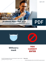 Academic Plan - Fall 2021: Academic Continuity in A Pandemic Environment