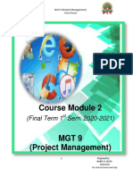 MGT9 Project Management Module 2 Implementation, Monitoring, and Completion