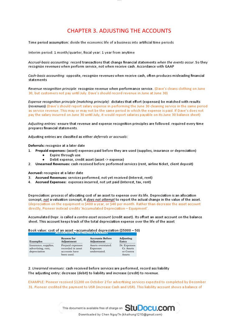 Adjusting Accounts in Financial Statements | PDF | Debits And Credits ...