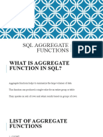 SQL Aggregate Functions