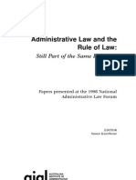 Rule of Law and Administrative Law