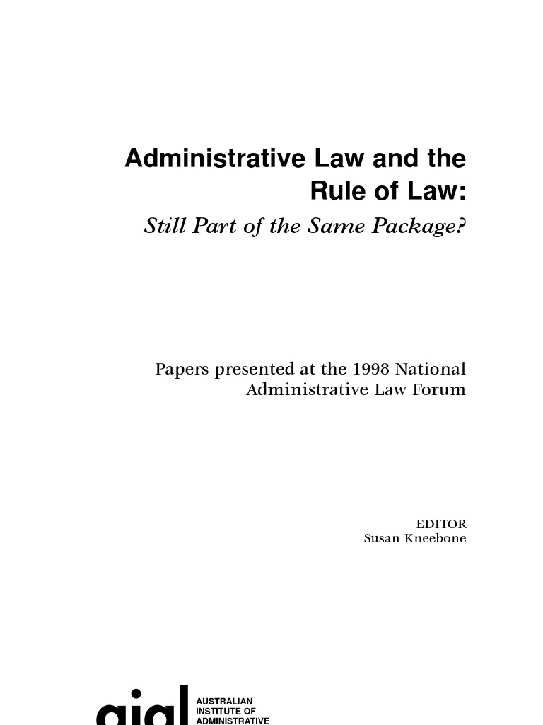 Rule of law and Administrative Law Administrative Law Judicial Review