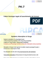 PK-7: Fattori fisiologici legati all'assorbimento dei farmaci