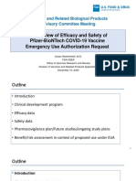 Fda Review of Efficacy and Safety of Pfizer-Biontech Covid-19 Vaccine Emergency Use Authorization Request