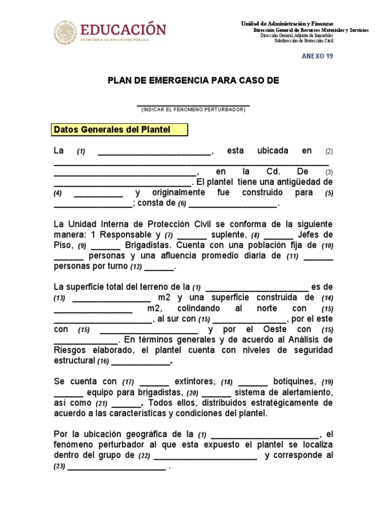 Plan de Emergencia y Seguridad Civil | PDF | Defensa Civil