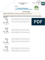 Prueba Matemática - Adiciones y Sustracciones Hasta 20