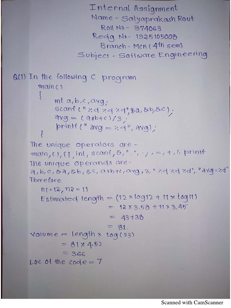 Se - Assignment 1 | PDF