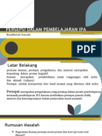 Persepsi Dalam Pembelajaran Ipa