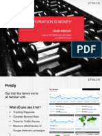 Information Is Money!: User-Report