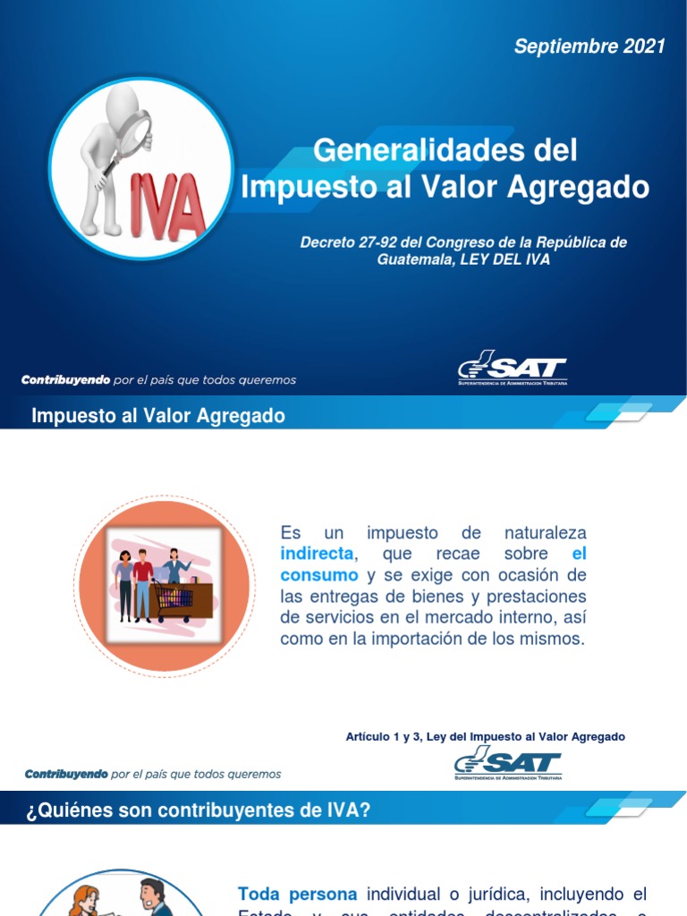 Generalidades del IVA en Guatemala | PDF | Impuestos | Impuesto al ...