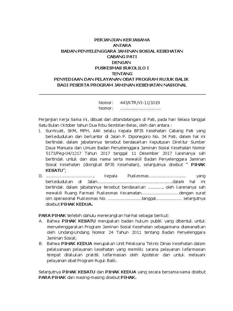 MOU Rujuk Balik | PDF