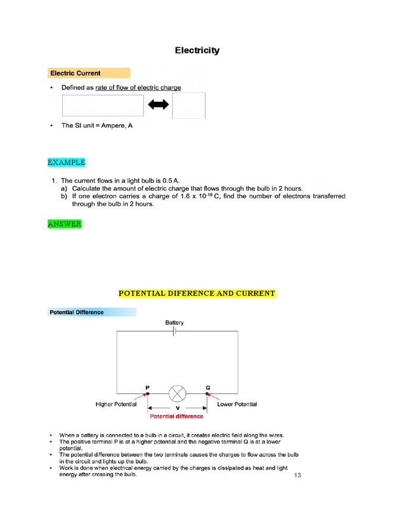 Electricity, Free Pdf Download – Electrical Physics Pdf – SWDTRE