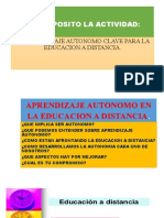 Aprendizaje Autonomo en La Educacion A Distancia