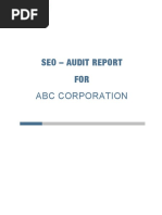 Seo - Audit Report FOR Abc Corporation