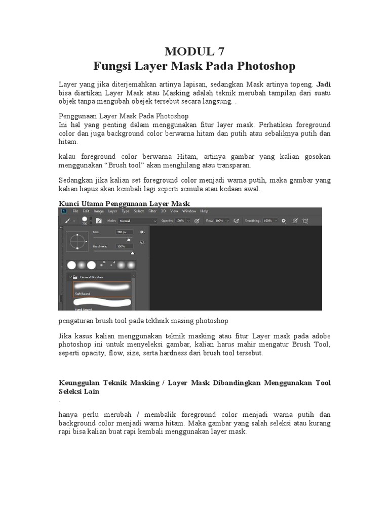 Modul 7 - Layer Masking | PDF | Komputer