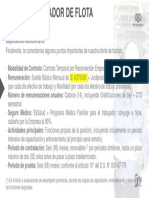 Comunicación Condiciones Laborales - Técnico Operador Flota Pesada