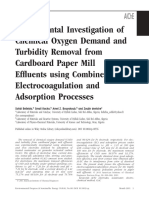 Experimental Investigation of COD and Turbidity Removal from Paper Mill Effluents