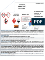 FORMALDEHIDO Tarjeta de Emergencia