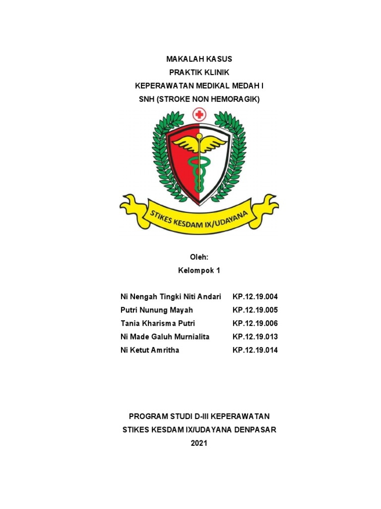 Makalah Stroke Non Hemoragik (SNH) | PDF