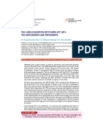 The Land Acquisition (Rfctlarr) Act, 2013-The Antecedents and Precedents