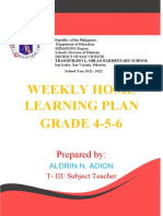 Weekly Home Learning Plan GRADE 4-5-6: Prepared by