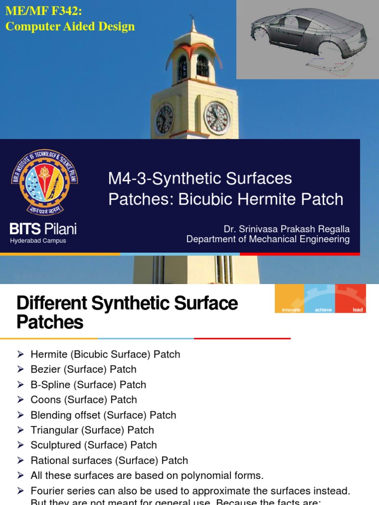 Bicubic Hermite Patch Modeling | PDF | Equations | Mathematical Objects