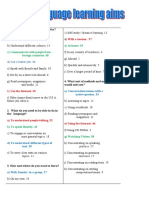 Survey-language learning aims