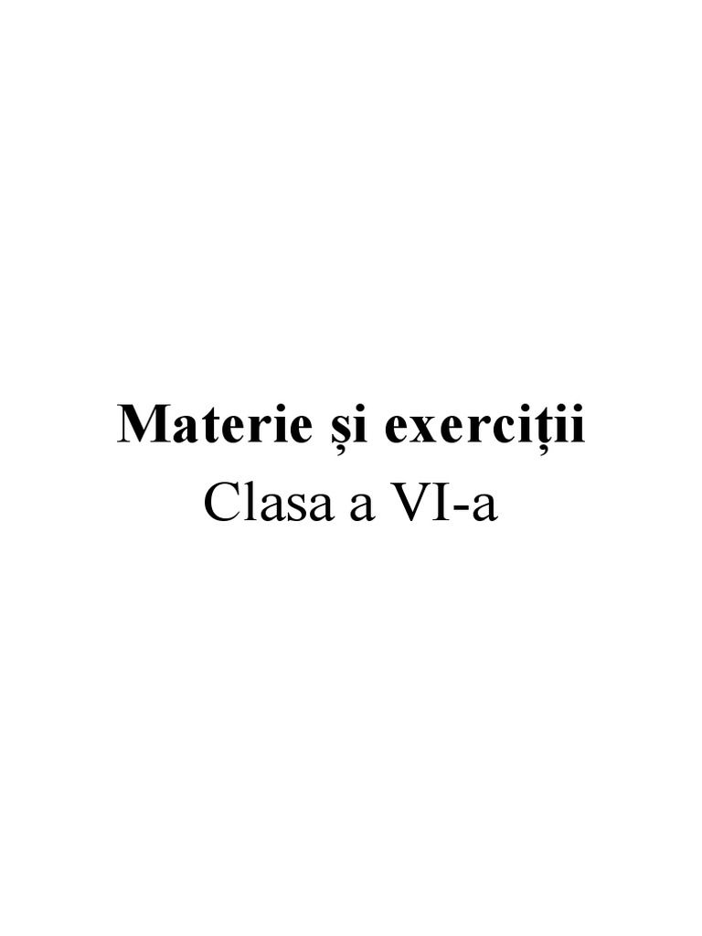 pronumele clasa a 6 a