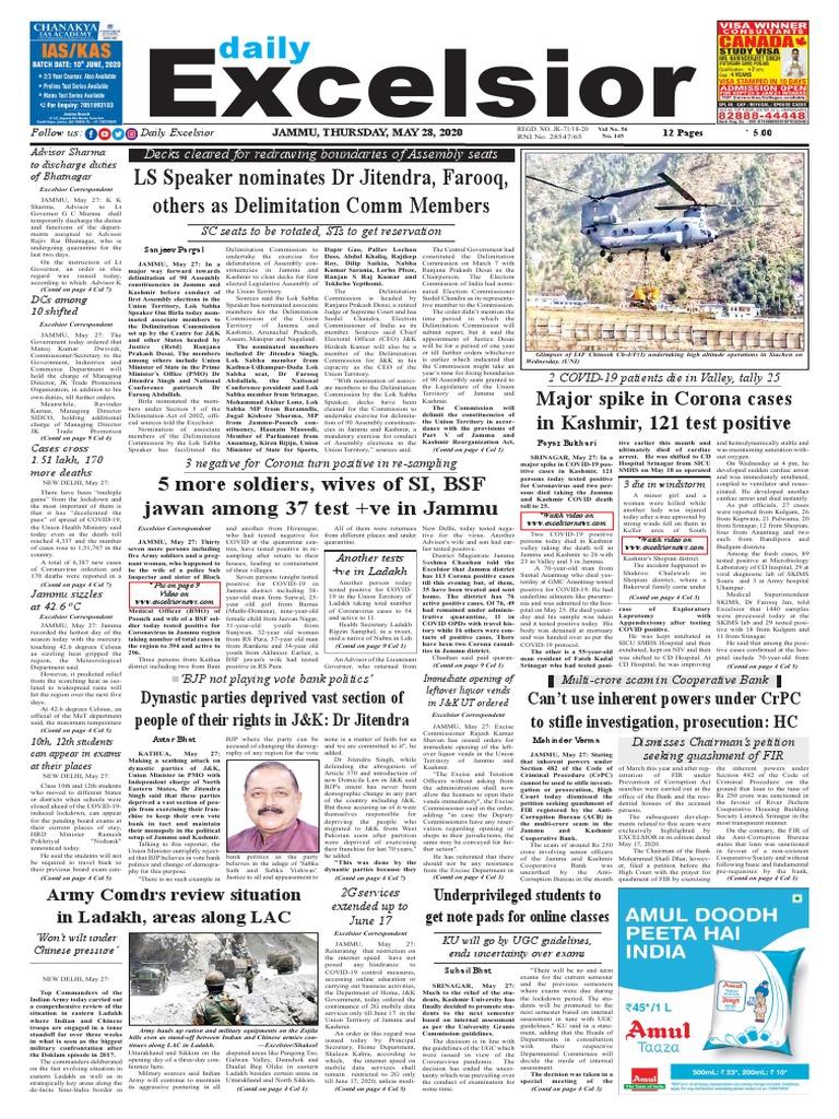 Daily Excelsior explores delimitation process for J&K Assembly seats