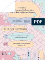 MODUL 3 KB 1 Dan KB 2 - PENDEKATAN, METODE, Dan TEKNIK PEMBELAJARAN BAHASA