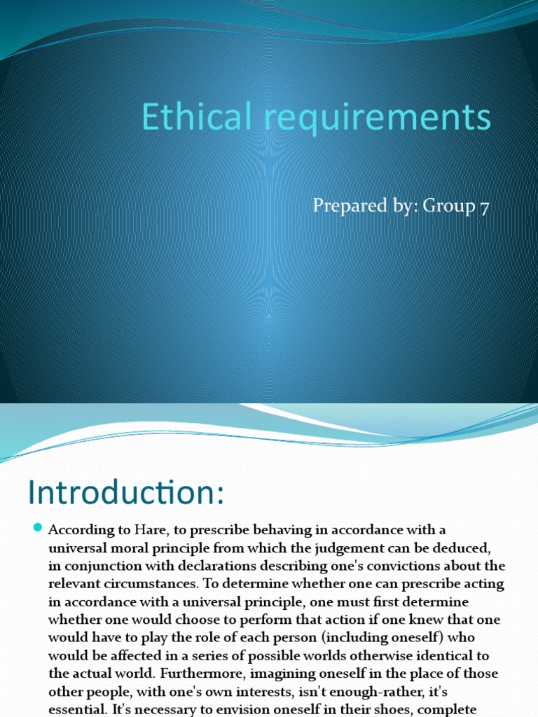 Understanding Ethical Requirements | PDF | Reason | Morality