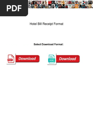 Hotel Bill Receipt Format