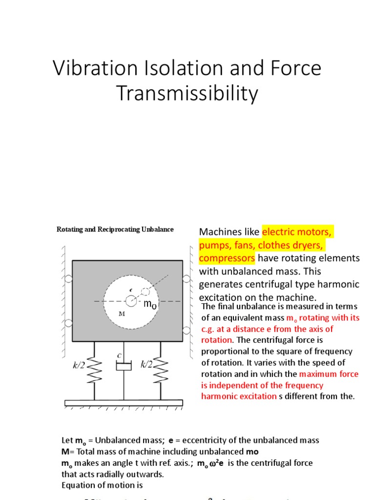 Vibration Isolation and Force Transmissibility 6 PDF Resonance