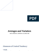 Averages and Variation Eda