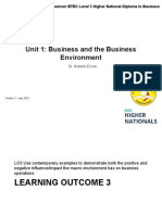 Business and The Business Environment - Learning Outcome 3 (Autosaved)