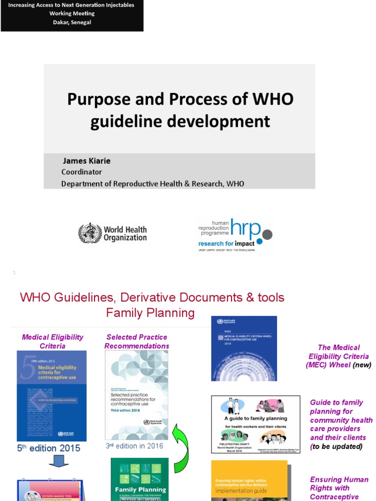 WHO Guidelines on Contraceptive Use | PDF | World Health Organization ...