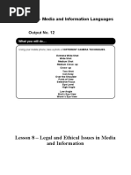 Lesson 8 - Legal and Ethical Issues in Media and Information